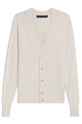 BECKHAM x BOSS cardigan in 100% cashmere, Light Beige