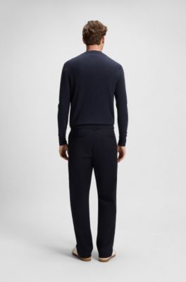 BOSS BY BECKHAM cardigan in 100% cashmere, Dark Blue