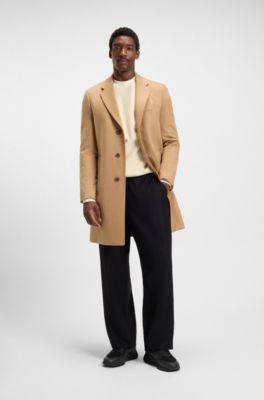 Peached-cotton sweatshirt with contrast trims, Natural