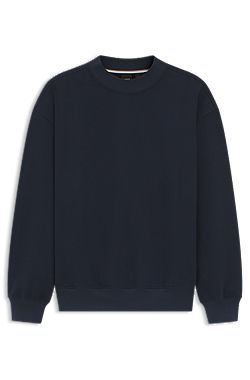 Peached-cotton sweatshirt with contrast trims