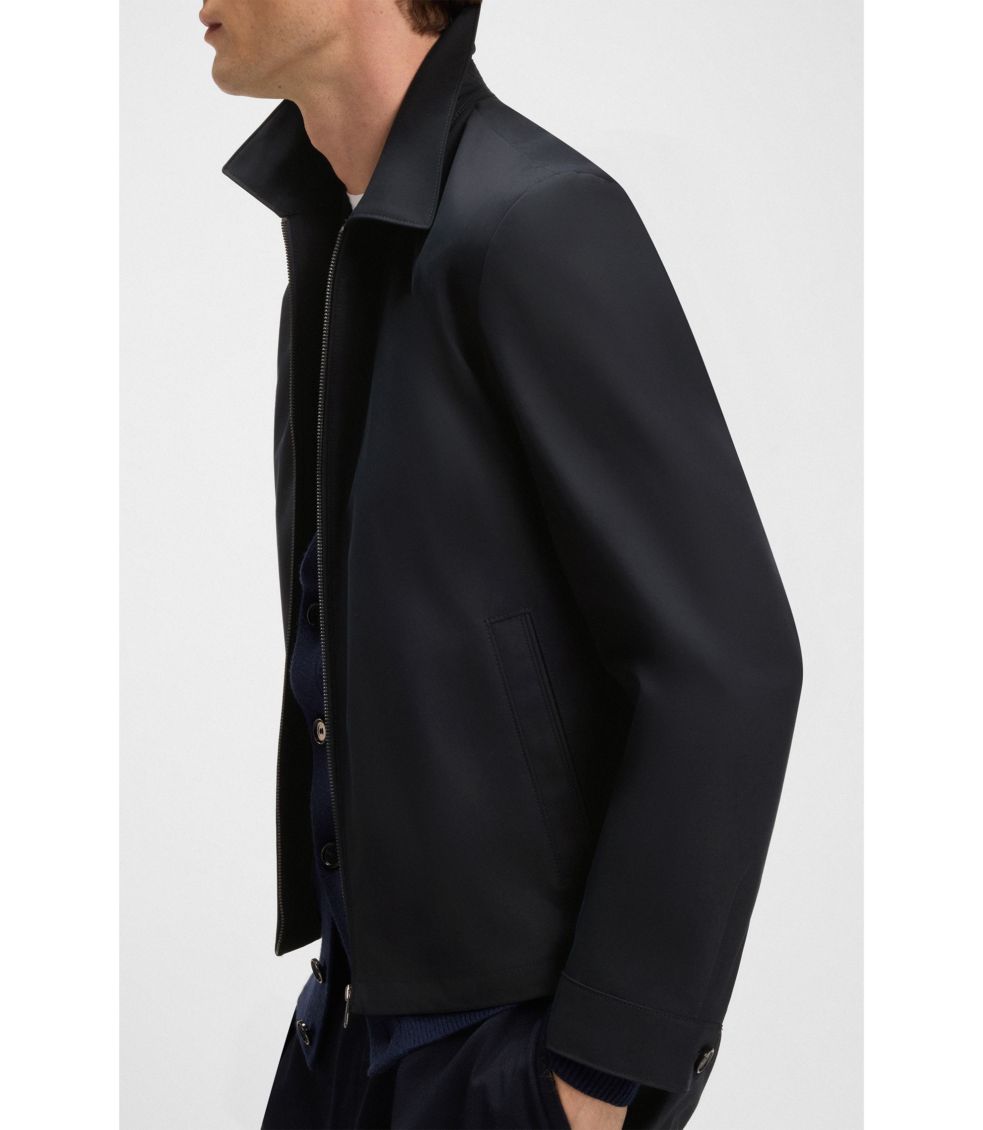 BOSS - BOSS BY BECKHAM cotton-blend jacket with zipped closure