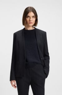 Veste Regular en jersey stretch infroissable à chevrons, Fantaisie