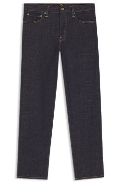 BOSS BY BECKHAM regular-fit jeans in dark-blue denim