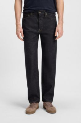 BOSS BY BECKHAM regular-fit jeans in dark-blue denim, Dark Blue