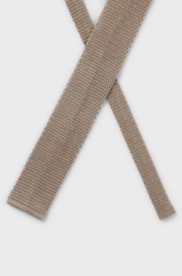 BOSS BY BECKHAM knit tie in silk, Beige