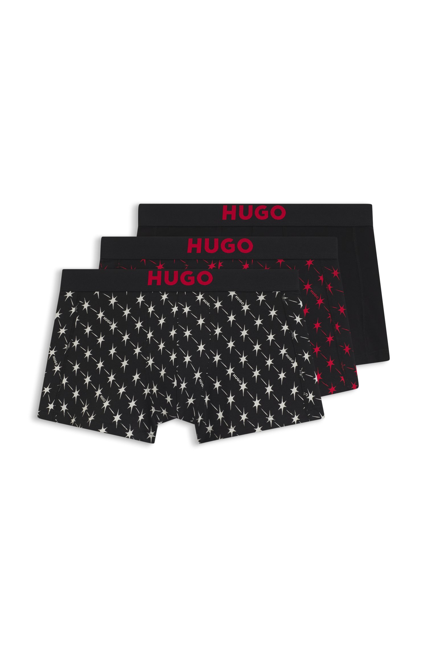 Hugo Boxershorts eldröd / svart herr – bild 2
