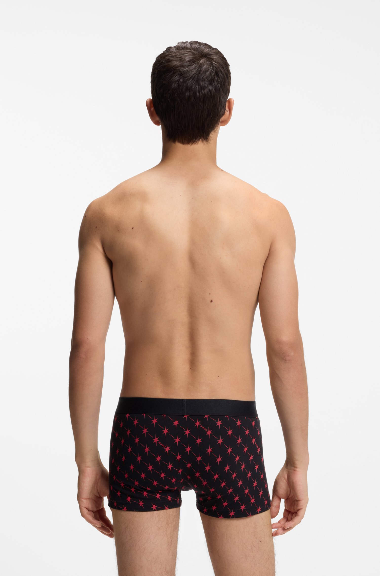 Hugo Boxershorts eldröd / svart herr – bild 3