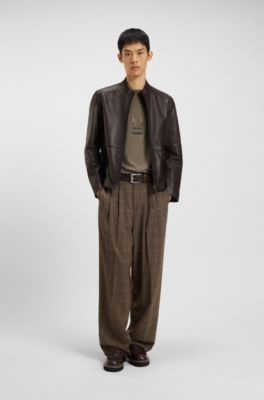 Cotton-jersey T-shirt with embroidered logo artwork, Grey