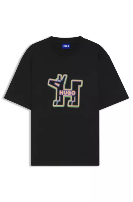 All-gender cotton-jersey T-shirt with graphic print