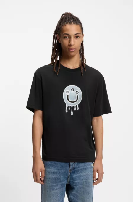 All-gender cotton-jersey T-shirt with graphic print