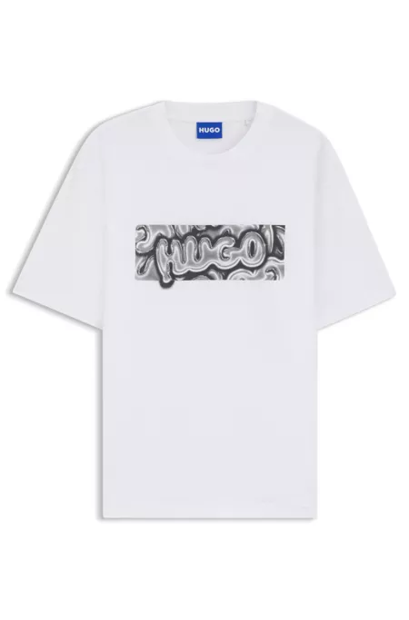 All-gender cotton-jersey T-shirt with graphic print