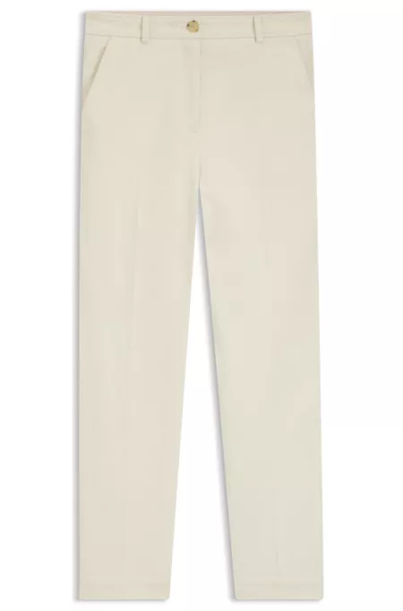 Regular-fit trousers in cotton-blend corduroy