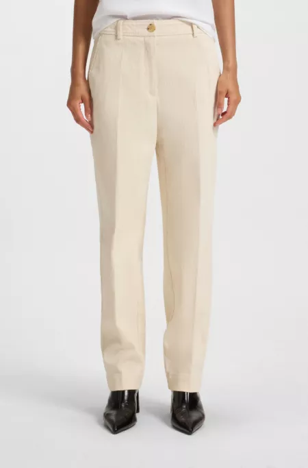 Regular-fit trousers in cotton-blend corduroy