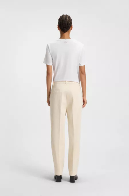 Regular-fit trousers in cotton-blend corduroy