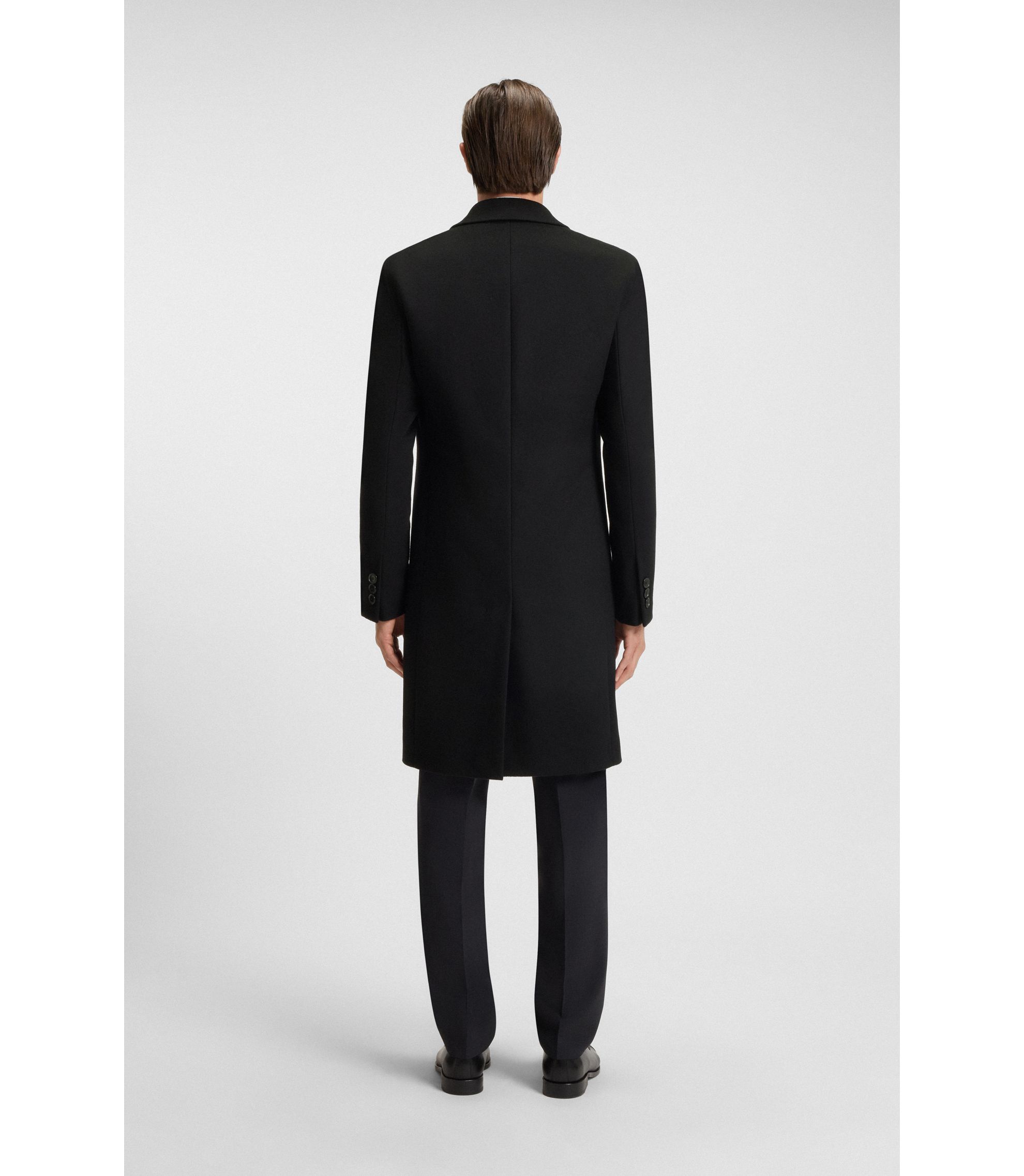 HUGO BOSS メンズ　カシミア コート黒 HUGO BOSS（ヒューゴ・ボス） メンズ コート カシミヤ100％ シングル