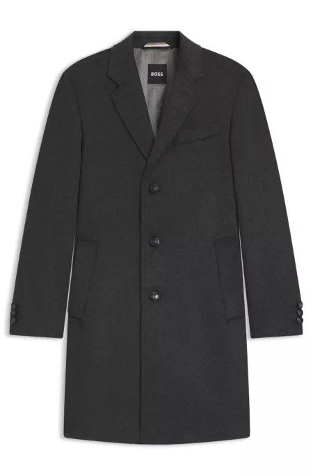 Slim-fit coat in wool and cashmere