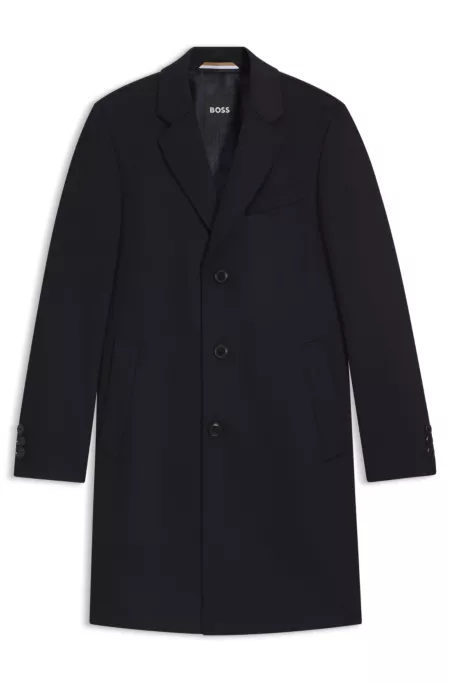 Slim-fit coat in wool and cashmere