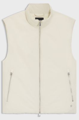 Water-repellent gilet with down filling, Natural