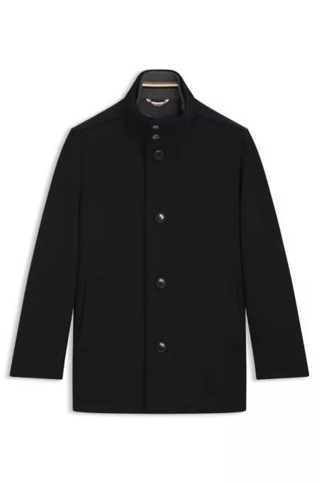 Relaxed-fit coat in wool and cashmere