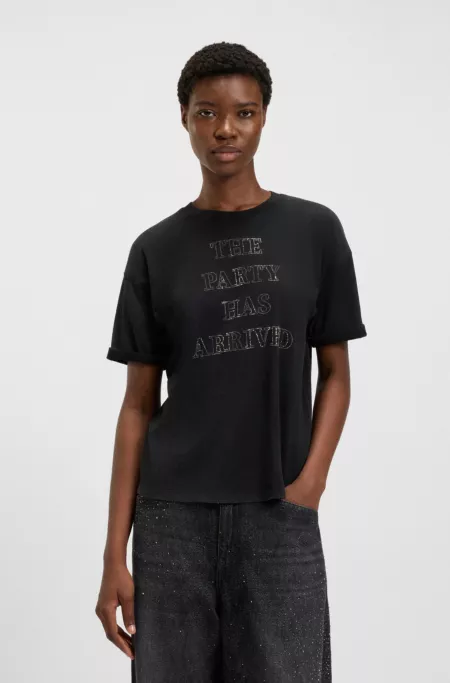 Cotton-jersey T-shirt with artwork