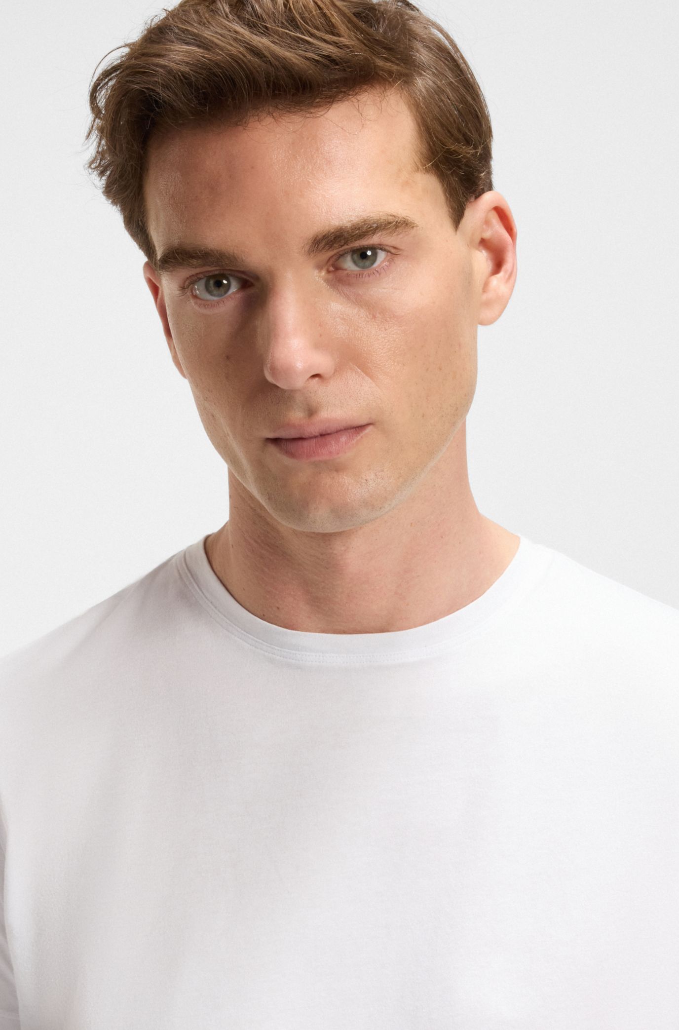BECKHAM x BOSS Tシャツ シルケットコットン BOSS - BECKHAM x BOSS Tシャツ シルケットコットン - ホワイト