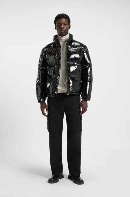 Veste déperlante en tissu brillant