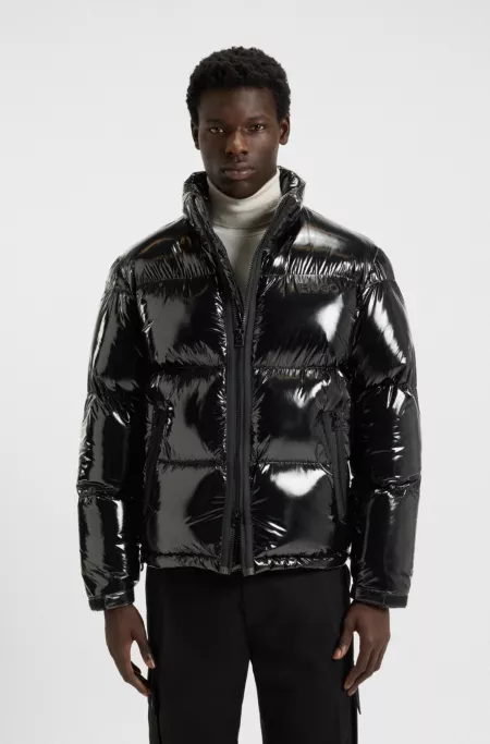 Veste déperlante en tissu brillant