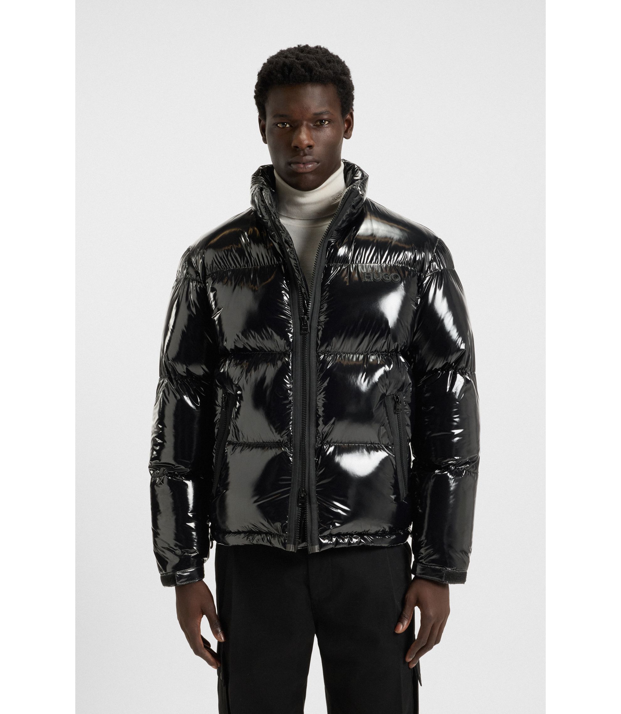 Wasserabweisende Jacke aus schimmerndem Gewebe