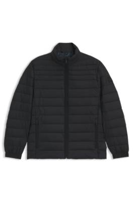 Packable water-repellent padded jacket with logo badge 1