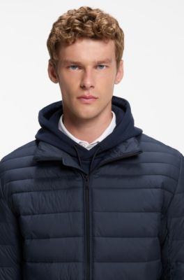 Slim-fit quilted jacket, Dark Blue