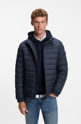 Slim-fit quilted jacket, Dark Blue