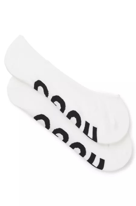 Two-pack of invisible socks with logos