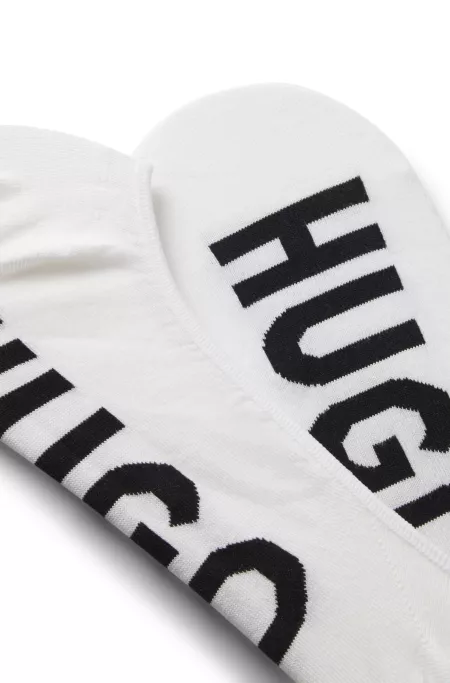 Two-pack of invisible socks with logos