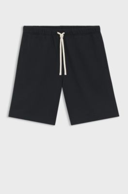 BOSS BY BECKHAM shorts in cotton terry, Dark Blue
