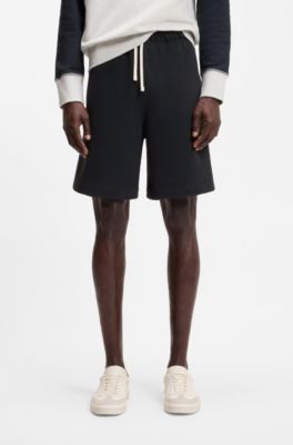 BOSS BY BECKHAM shorts in cotton terry, Dark Blue