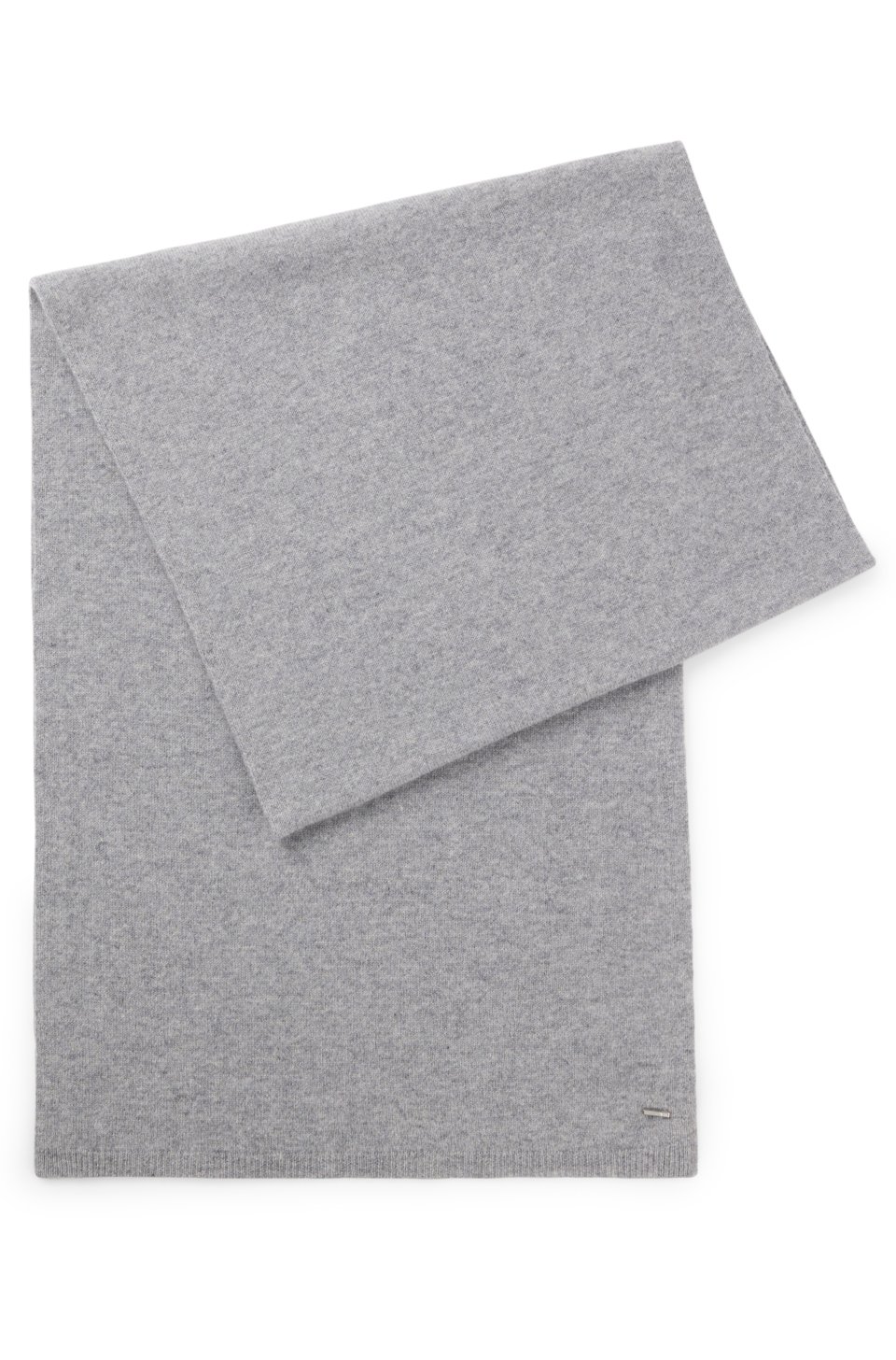Cashmere scarf with metallic logo trim