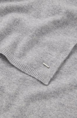 Boss Cashmere scarf with metallic logo trim halsdukar dam – bild 3