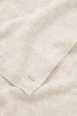 Boss Cashmere scarf with metallic logo trim halsdukar dam – bild 3
