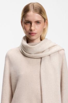 T&oslash;rkl&aelig;de i kashmir med metallogokant, Lys beige