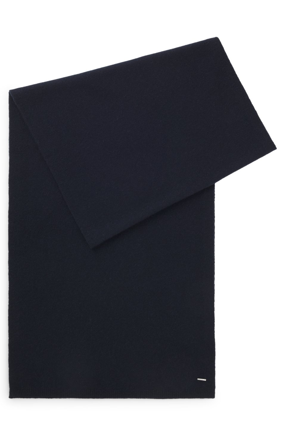 Cashmere scarf with metallic logo trim