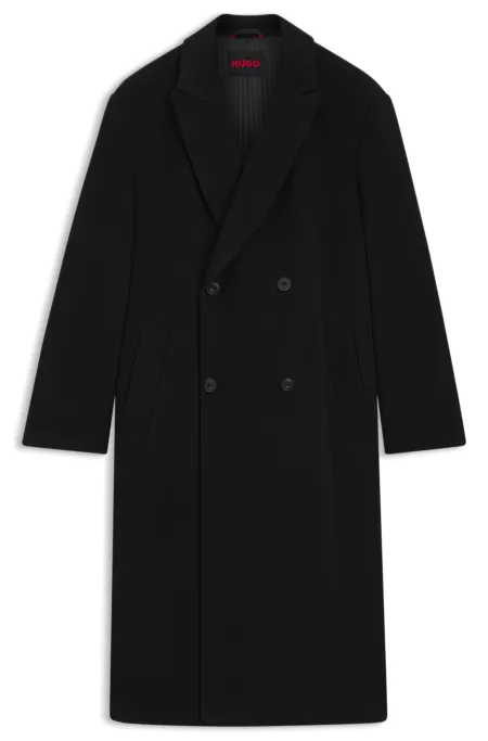 Double-breasted coat in a wool blend