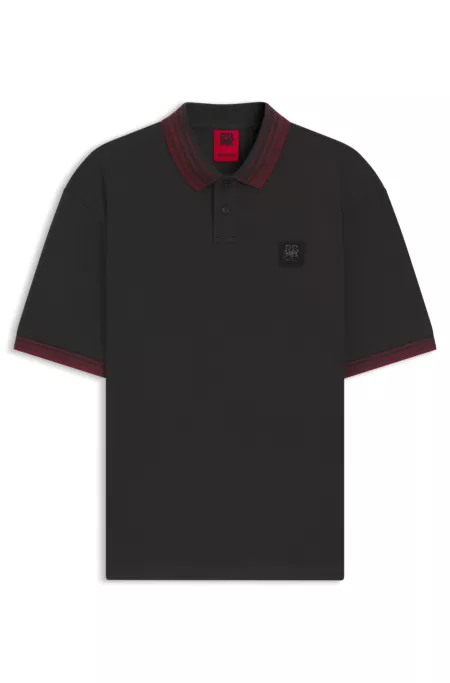 HUGO x RB polo shirt with bull logo patch