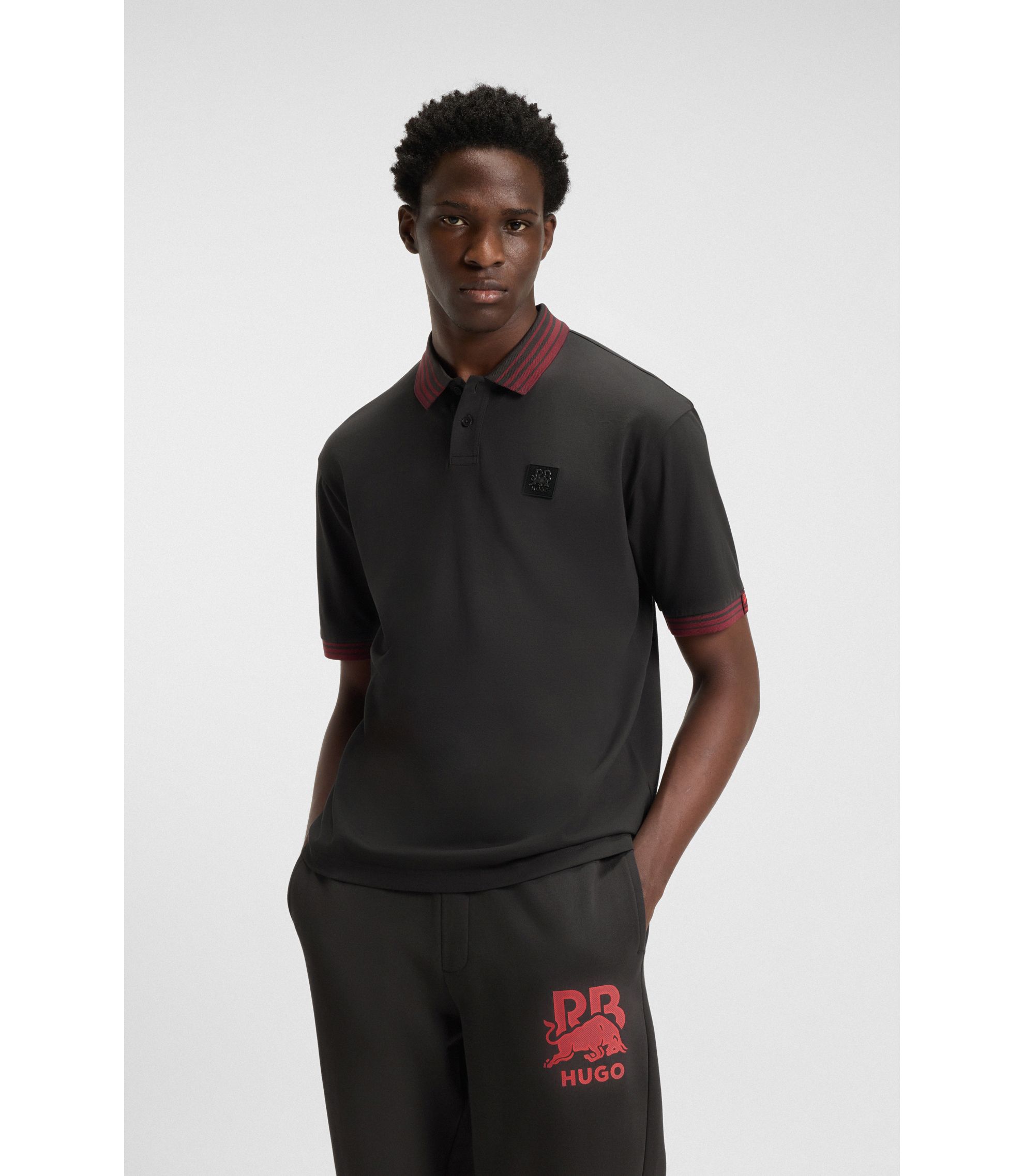 XXL 新品 送料無料 FCRB 25SS EMBLEM POLO BLACK FCRB EMBLEM POLO 25SS XXL BLACK 即日