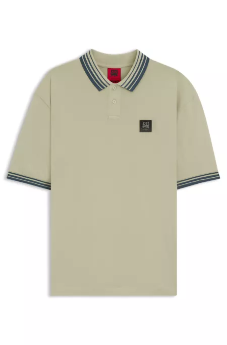 HUGO x RB polo shirt with bull logo patch