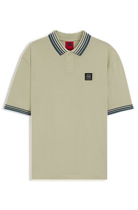 HUGO x RB polo shirt with bull logo patch