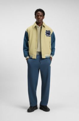 HUGO x RB polo shirt with bull logo patch, Light Beige
