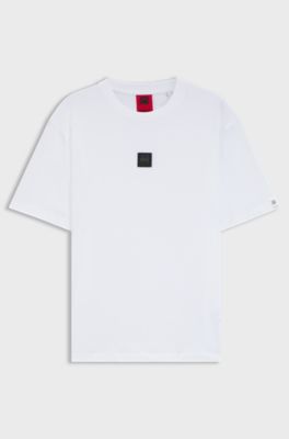 HUGO x RB T-shirt with bull-graphic logo patch, White
