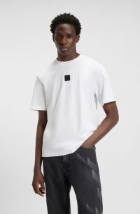 HUGO x RB T-shirt with bull-graphic logo patch, White
