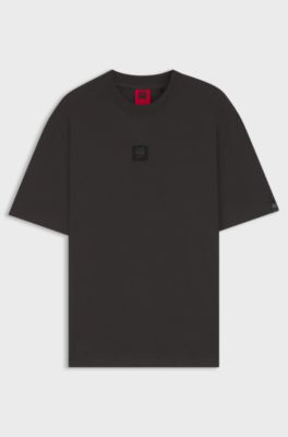 HUGO x RB T-shirt with bull-graphic logo patch, Dark Grey