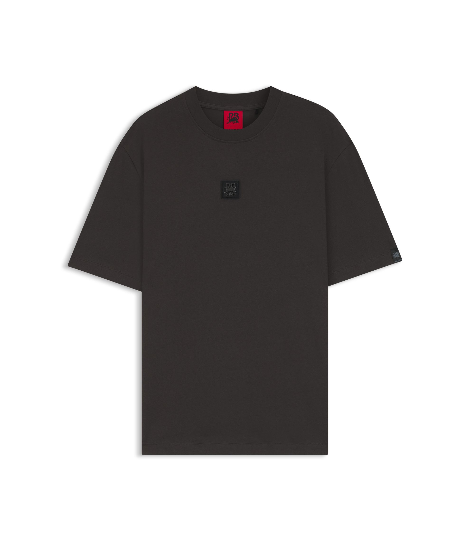 HUGO - HUGO x RB Tシャツ ブルグラフィック ロゴパッチ - ダークグレー